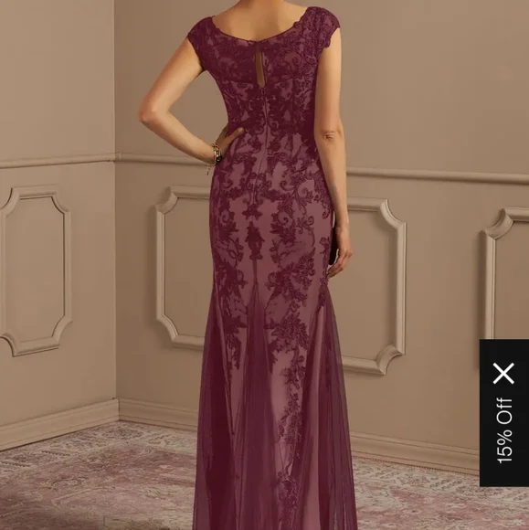 AZAZIE Plum Lace Maxi Dress - Picture 9 of 10